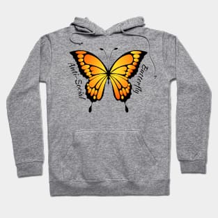 Orange Anti Social Butterfly Hoodie